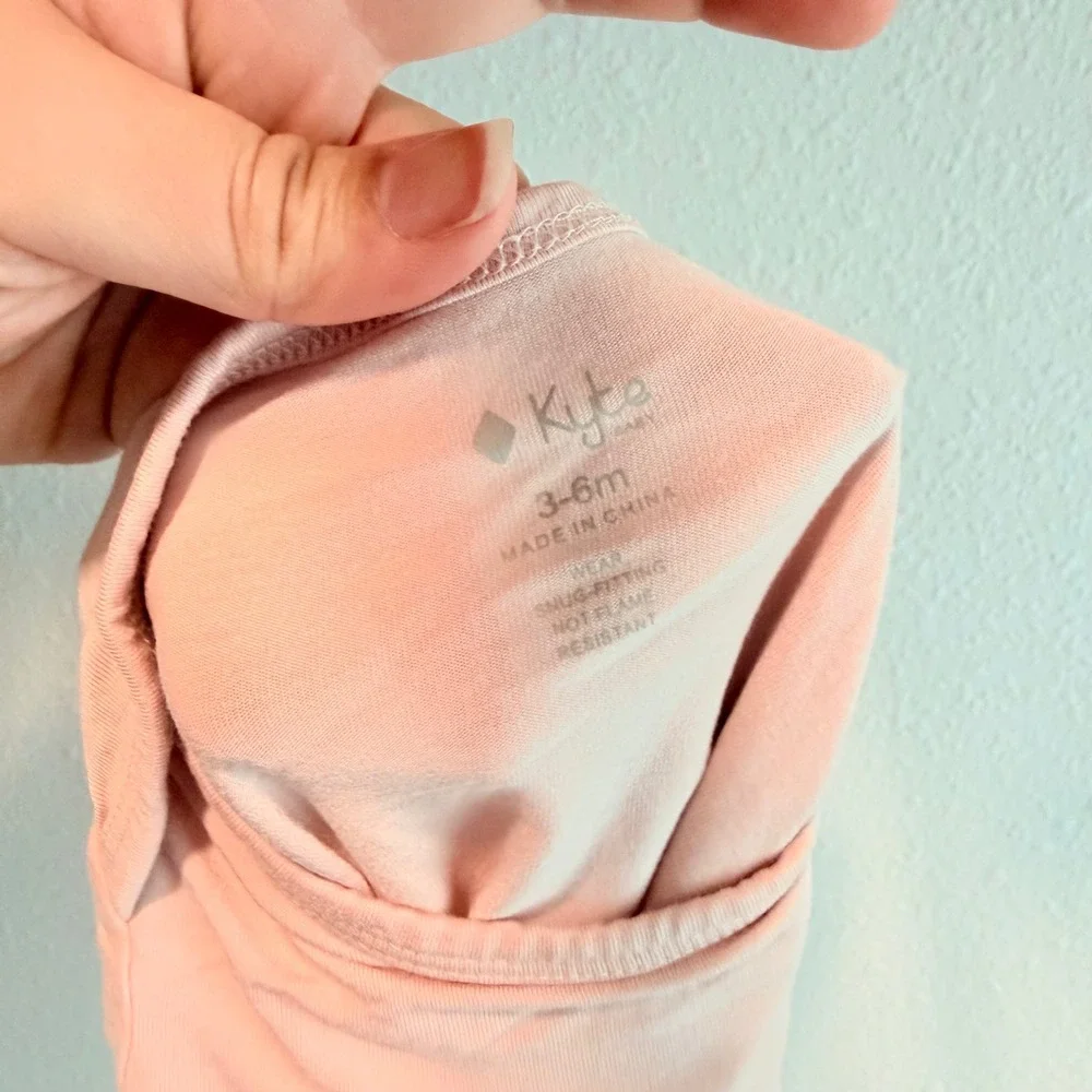 Kyte Baby Short Sleeve Bamboo Bodysuit Dusty Rose Pink 3-6 Months Infant